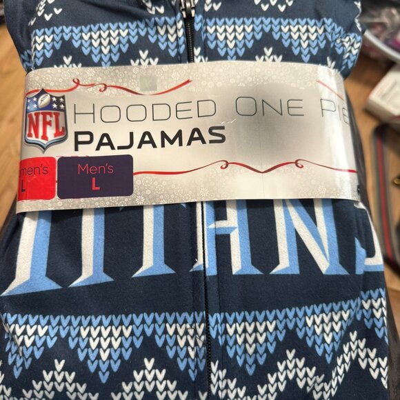 Tennessee Titans Ugly Pattern One Piece Pajamas - Men and Women size L - Picture 2 of 3